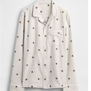 Gap Adult Softest Flannel PJ Shirt Brannan Bear Unisex M